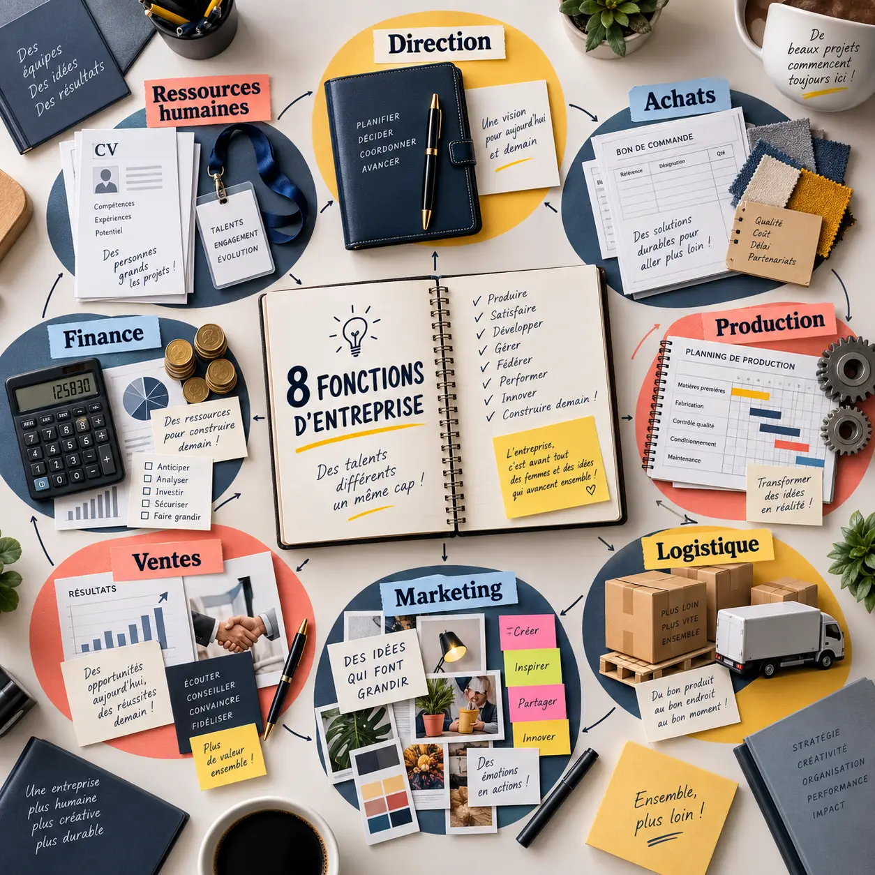 Fonction d’entreprise : 8 fonctions, des achats à la direction