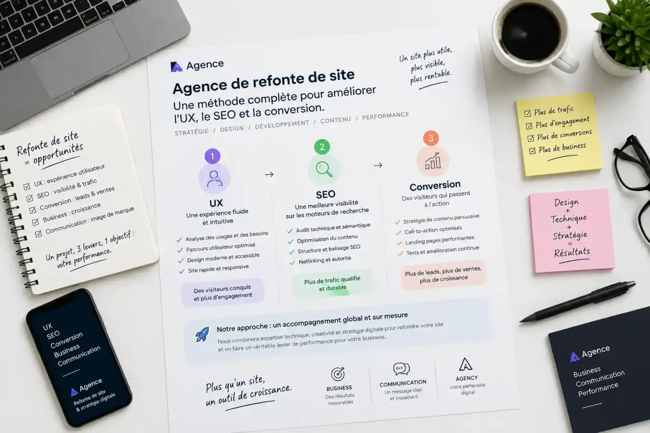 Agence de refonte de site : une méthode complète pour améliorer l’UX, le SEO et la conversion