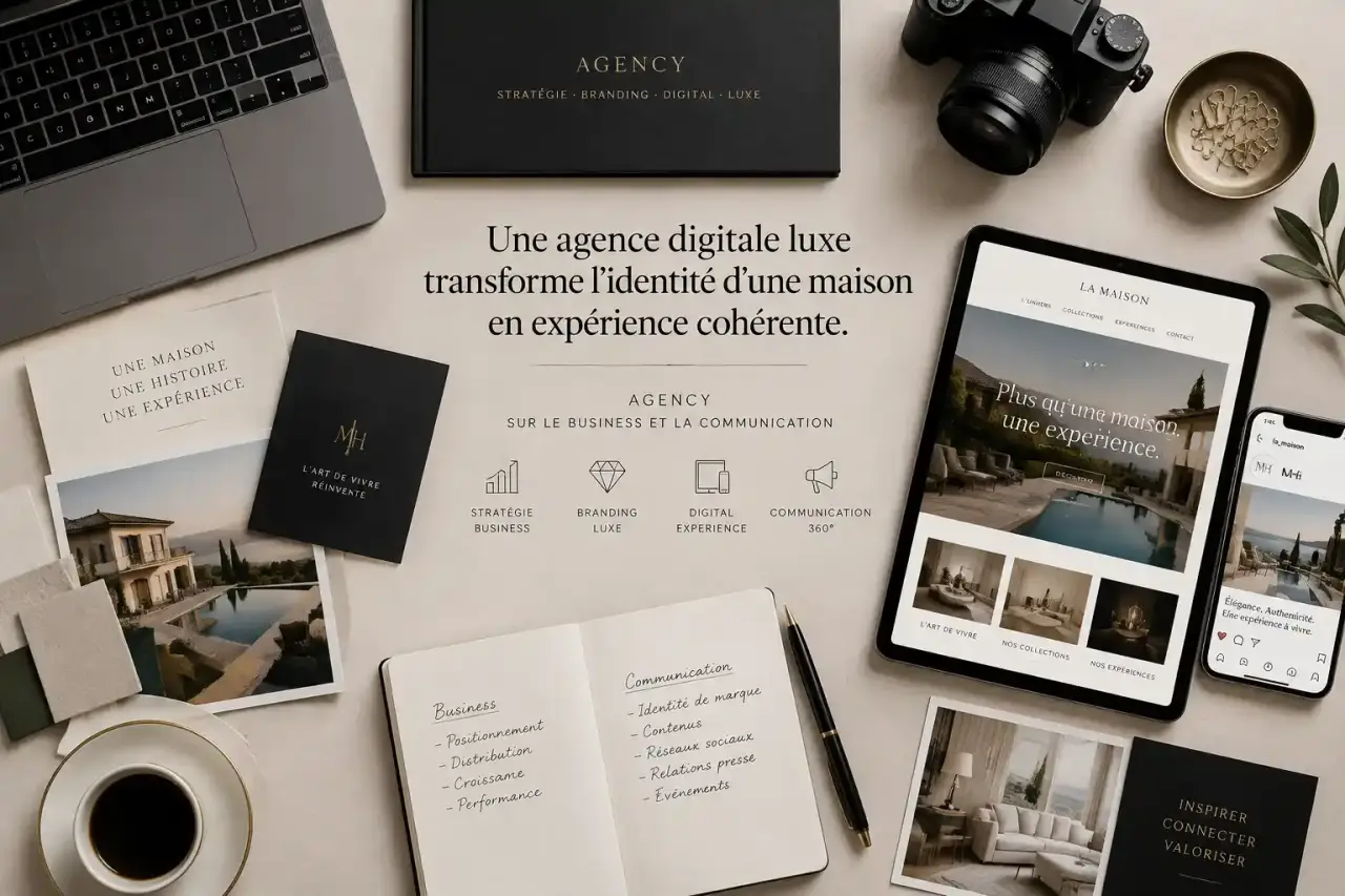 Une agence digitale luxe transforme l’identité d’une maison en expérience cohérente