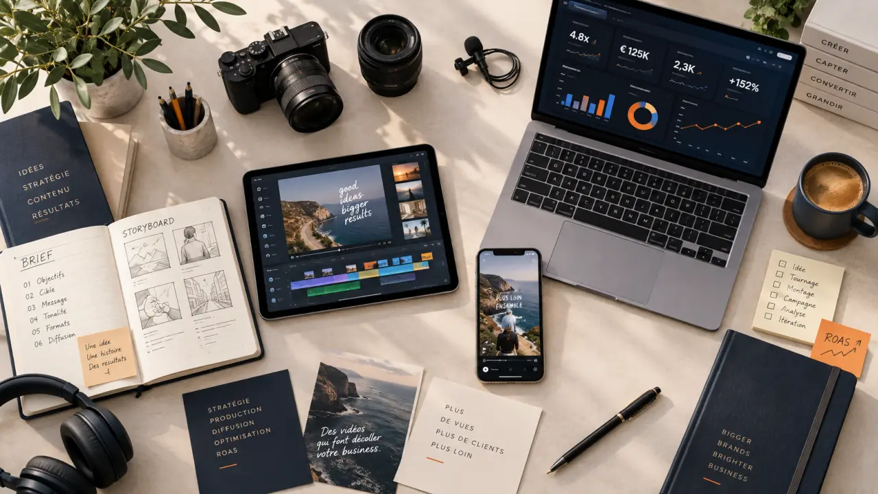 Agence marketing vidéo : du brief au ROAS, ce qui distingue un bon prestataire